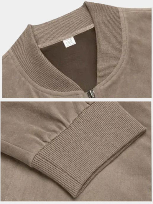Darian | Premium Suede Bomber Jacket – Sophisticated Style and Superior Quality