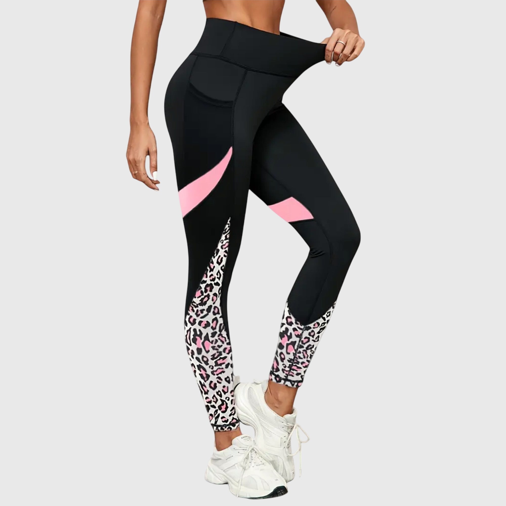 High-Waisted Leopard Print Workout Pants – Figure-Flattering Fit for Any Workout