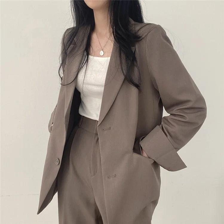 Hailey | Elegant Women's Suit Set with Long Blazer