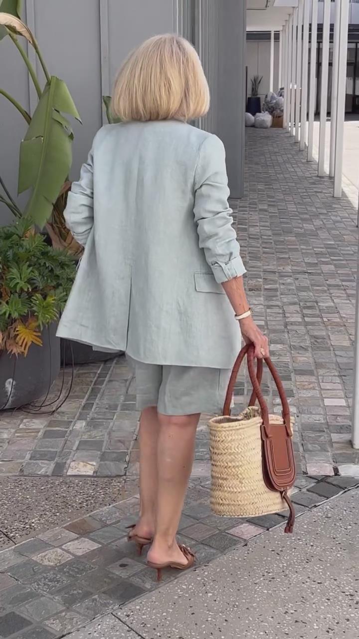 Elegant Two-Piece Short and Jacket Set