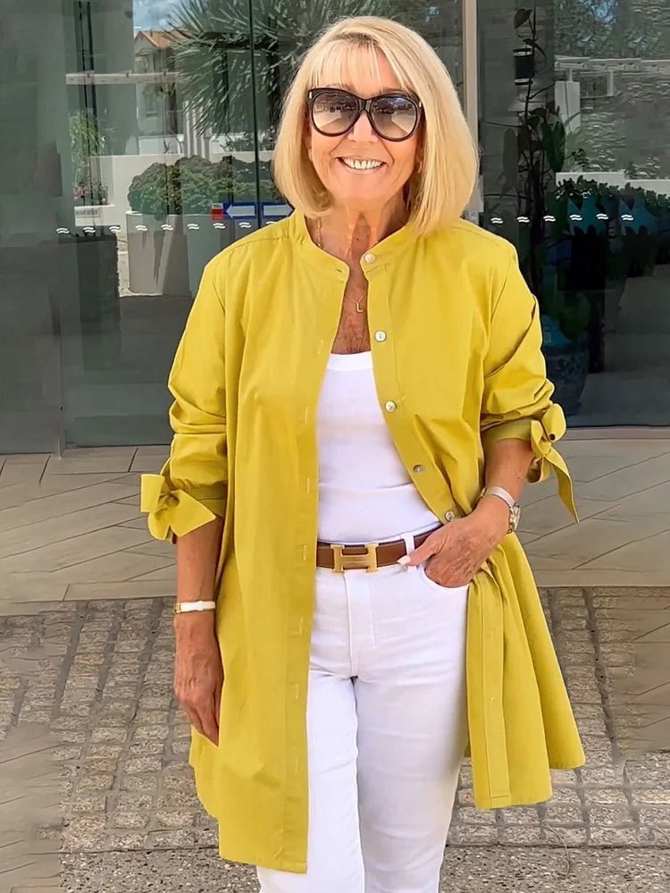 Two-Piece Fluid and Flattering Set with Bow Detail