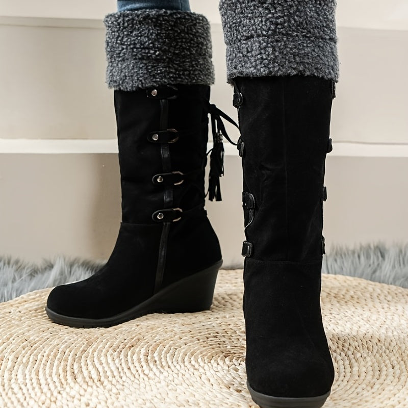 Elegant Knee-High Winter Boots for Women with Thick Soles – Chic, Cozy & Durable