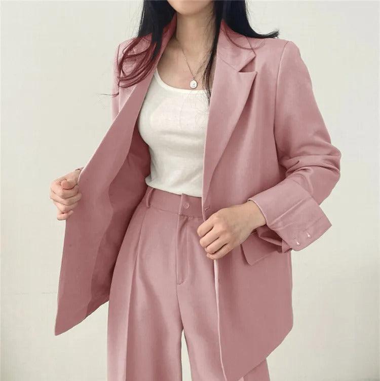 Hailey | Elegant Women's Suit Set with Long Blazer