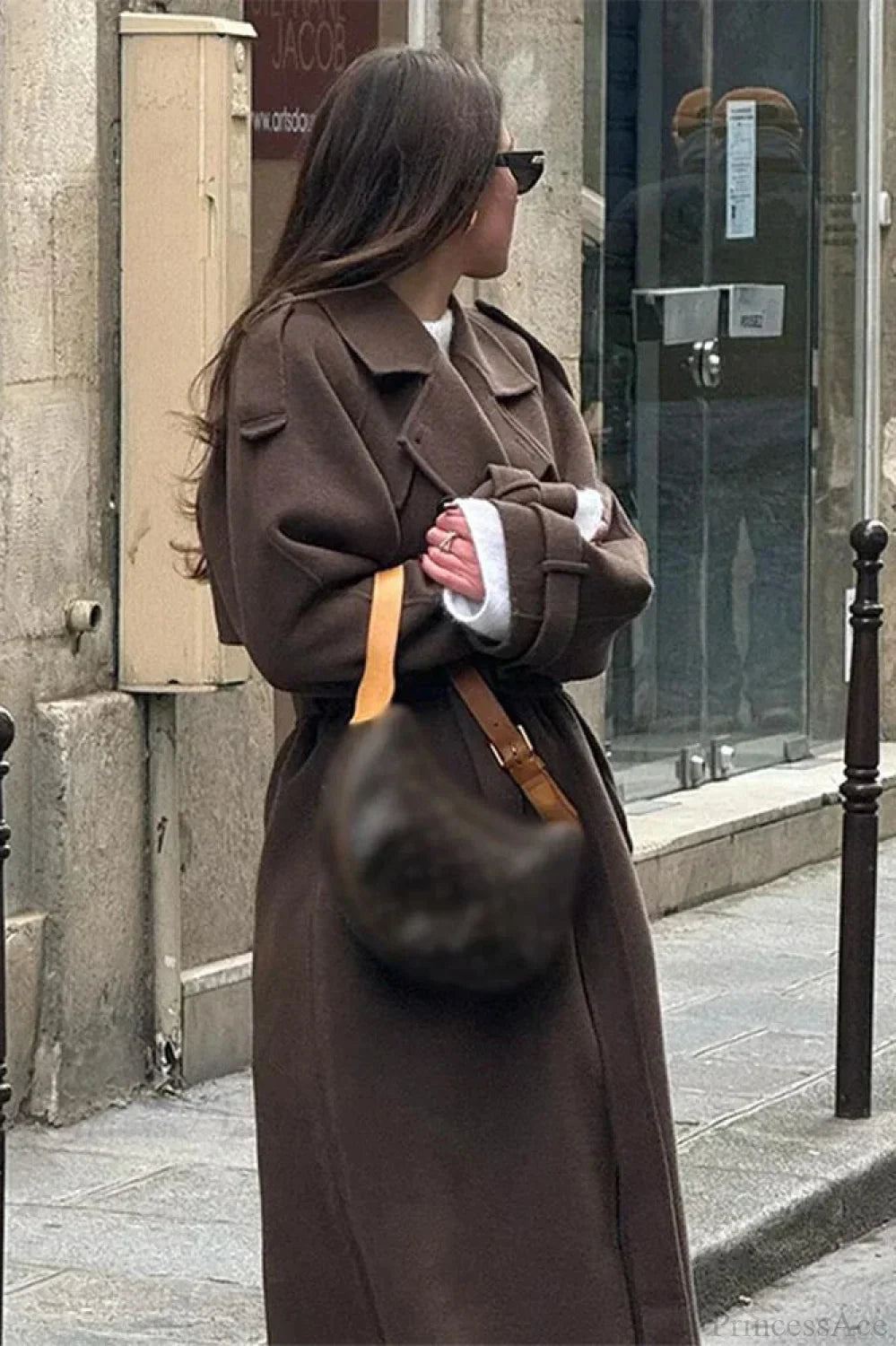 Elegant Black Oversized Reversible Puffer Jacket with Double Button Closure