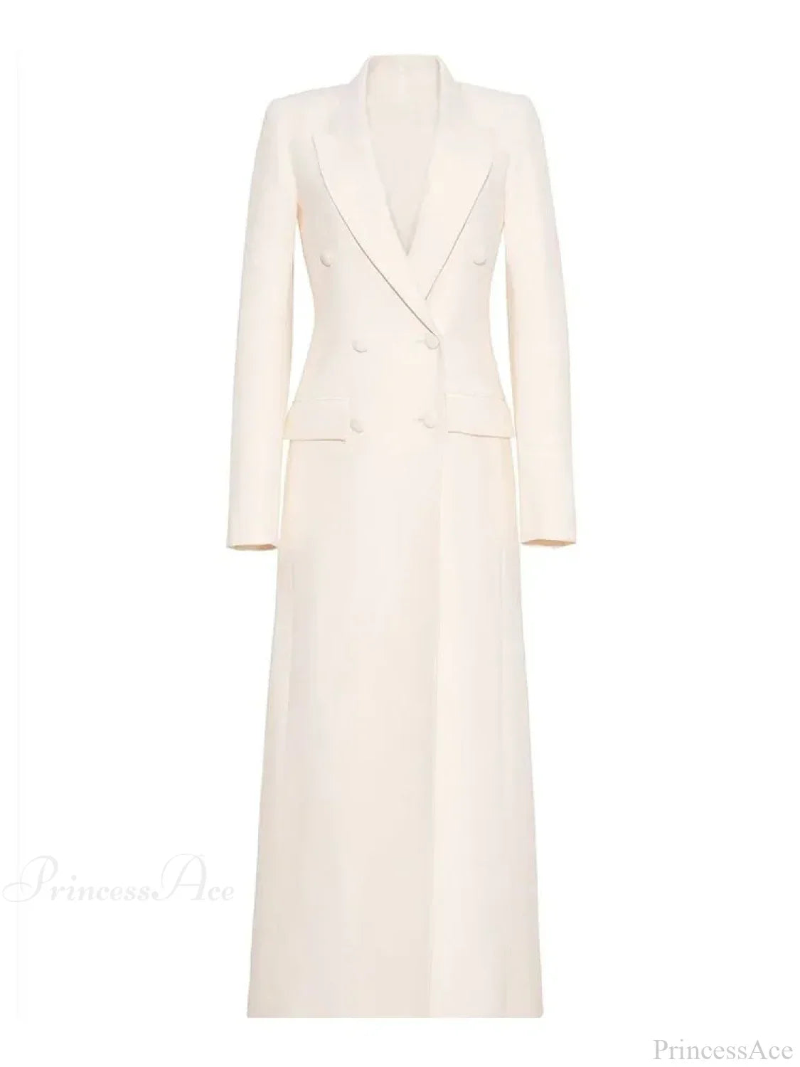 Elegant notch collar blazer with double-breasted coat