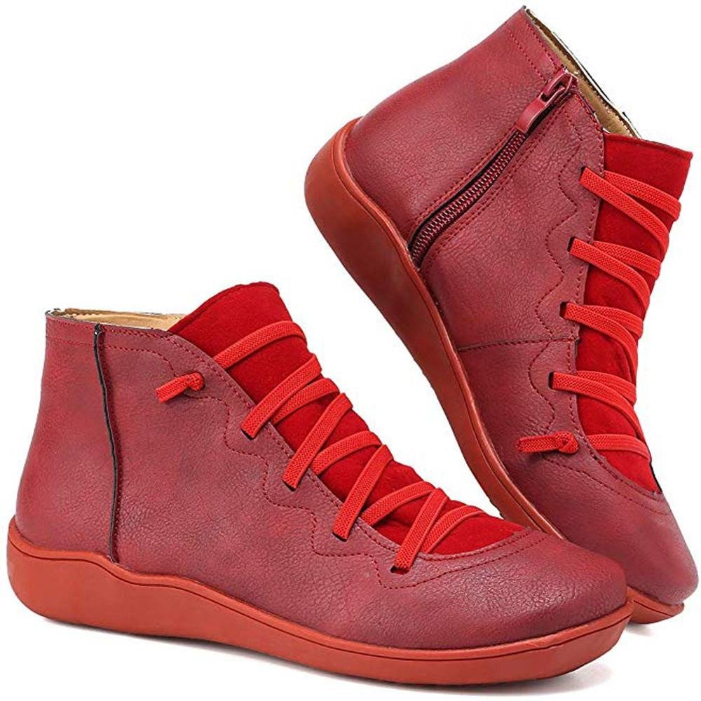 Women's Casual Lace-Up Ankle Boots - Everyday Comfort and Style
