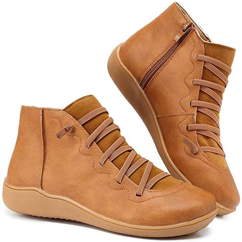Women's Casual Lace-Up Ankle Boots - Everyday Comfort and Style