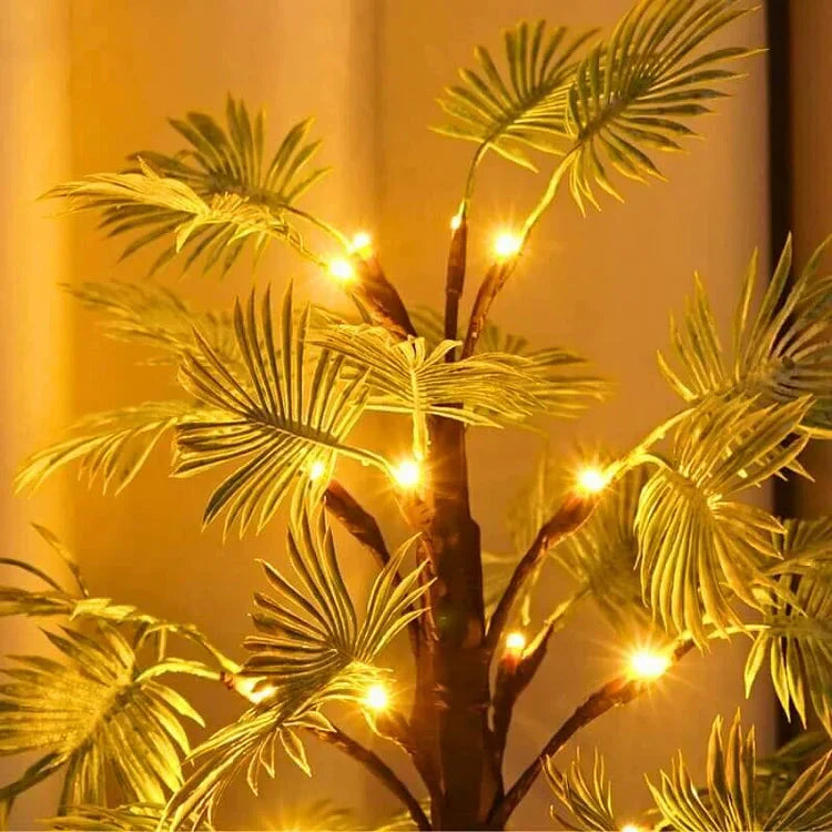 Festive LED Palm Leaf Lights for Enchanting Christmas Decoration
