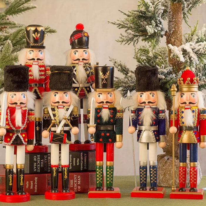 NutcrackerJoy - Playful Wooden Nutcracker Soldier Figurine for Festive Christmas Cheer