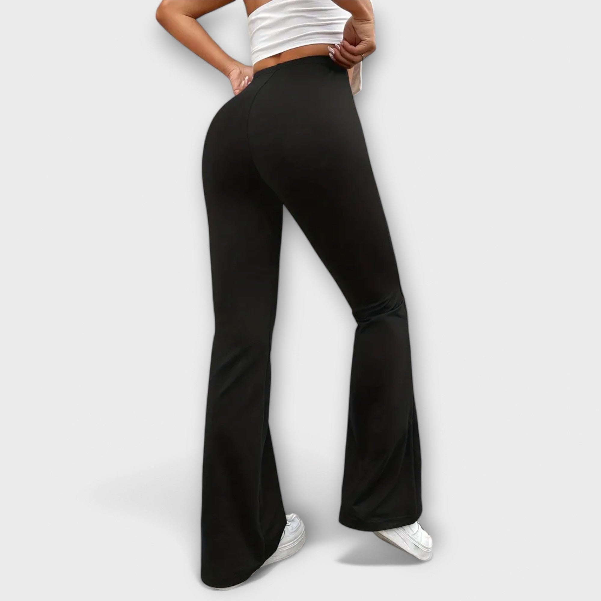 Relaxed-Fit Pants with Flared Legs