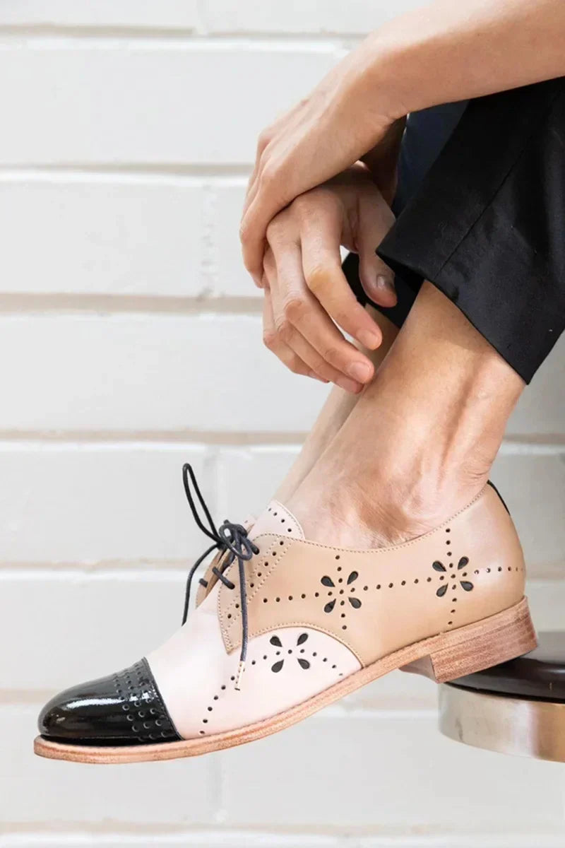 Two-Tone Oxford Shoes - Sleek, Sophisticated Dress Footwear