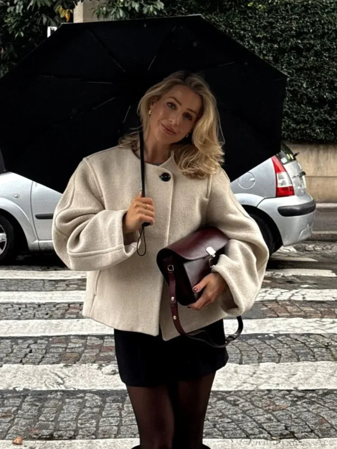 Casual Round Neck Lounge Coat in Loose Fit