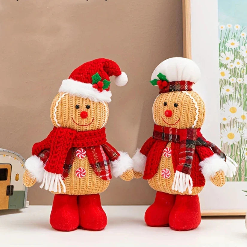 KnitJoy - Handmade Knitted Christmas Figurine Decoration for Cozy Christmas Atmosphere