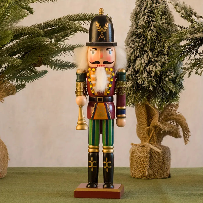 NutcrackerJoy - Playful Wooden Nutcracker Soldier Figurine for Festive Christmas Cheer