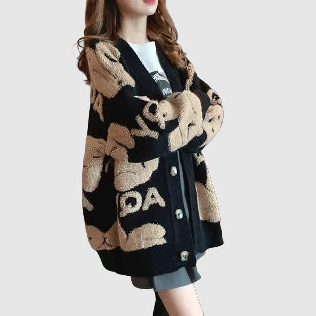 Cozy Women's Knit Button-Front Cardigan