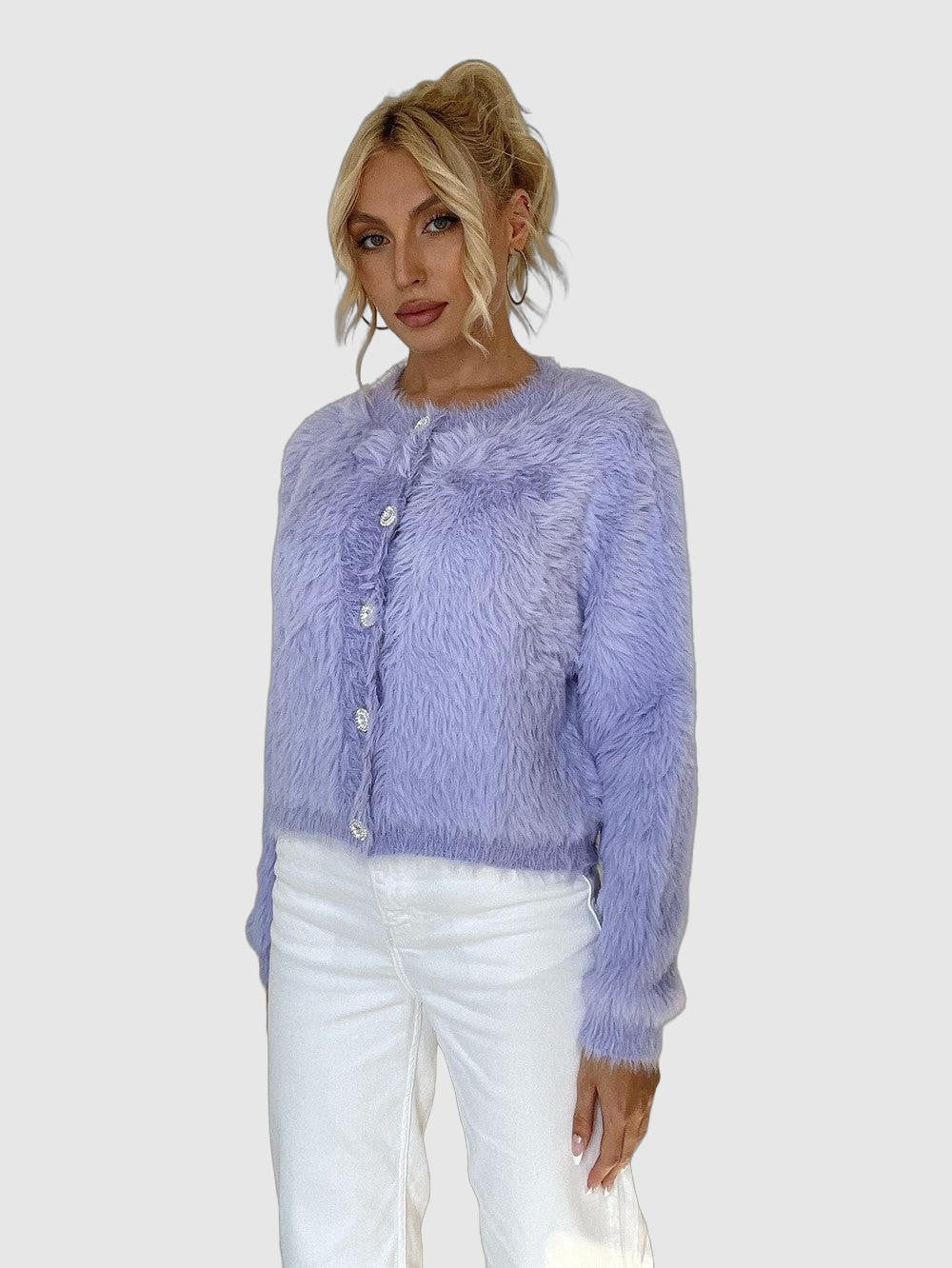 Women's Plush Faux Cardigan