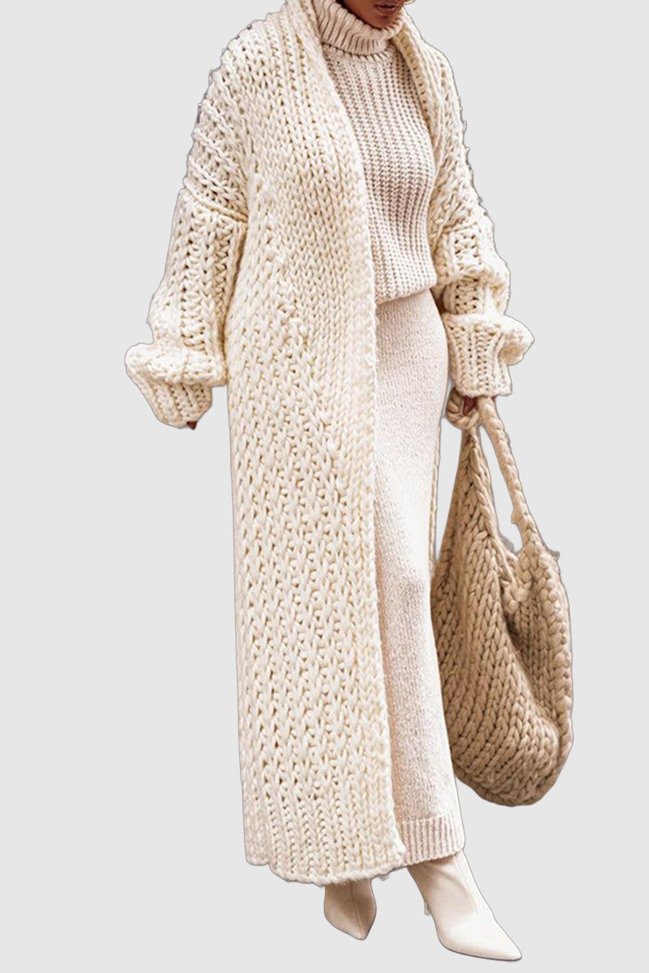 Cozy Long Knitted Cardigan for Women