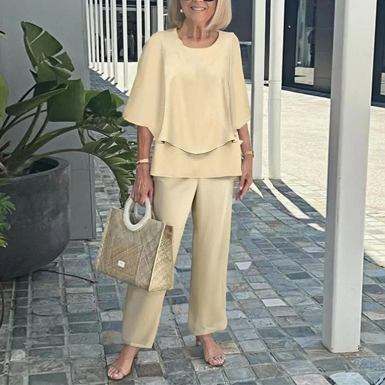 Elegant Two-Piece Long Sleeve Set