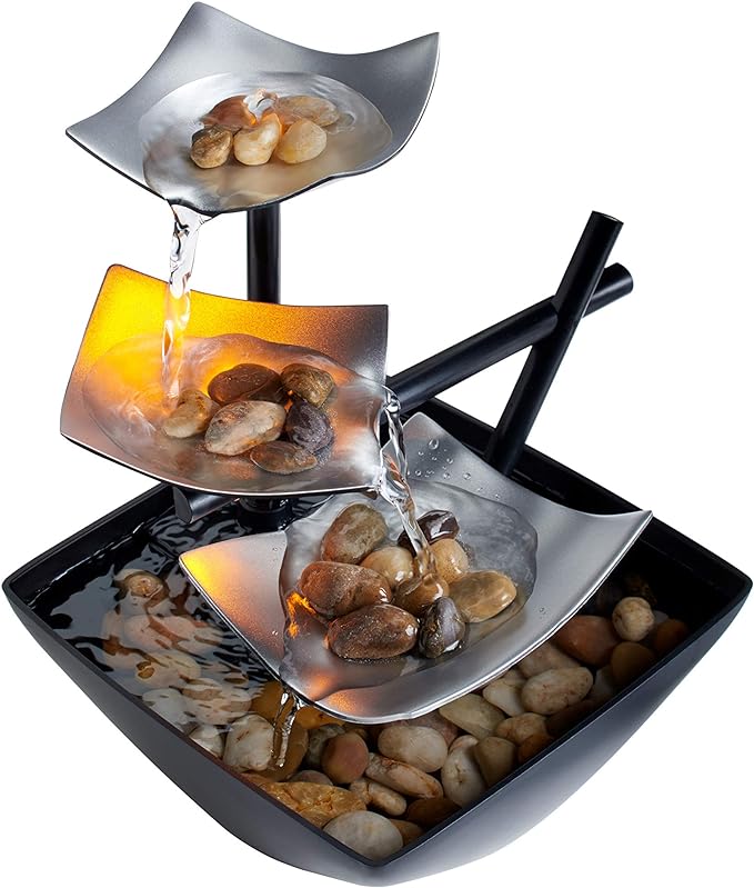 Light and stylish leaf fountain for a relaxed atmosphere