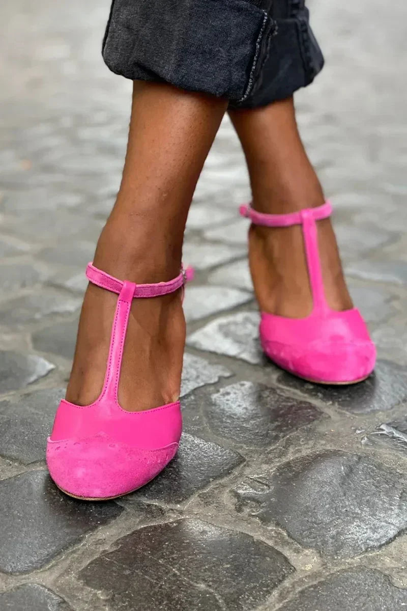 Closed-Toe Sandal with T-Bar Strap