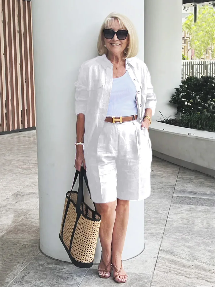 Two-Piece Elegant Women's Cardigan Set