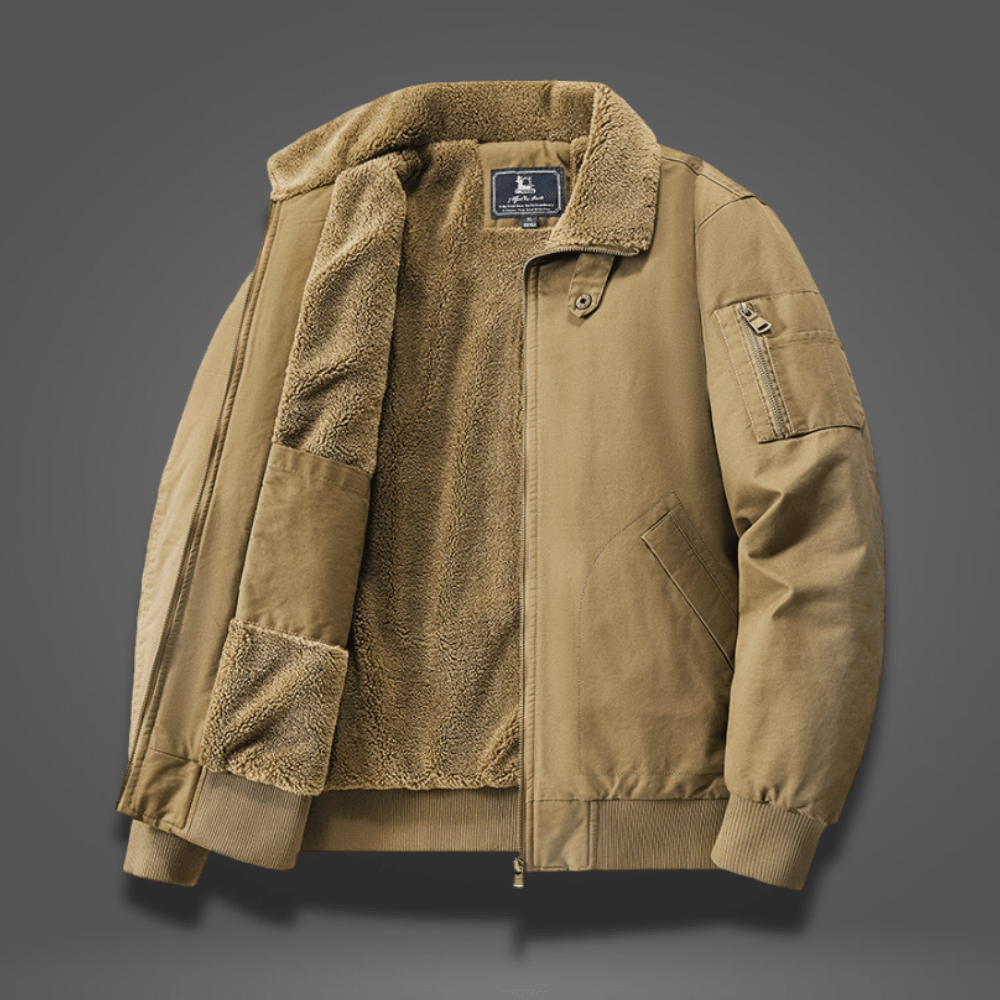 Dennis – Stylish bomber jacket with fashionable collar and cuff details