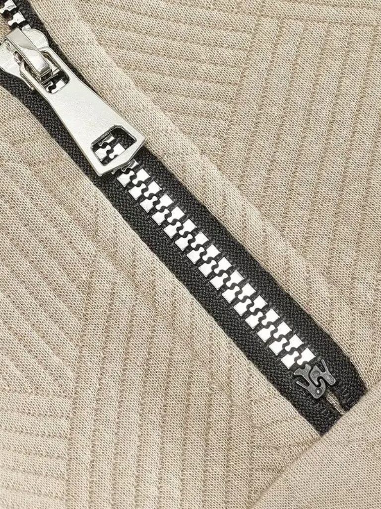 Dirk - Elegant Classic Quarter-Zip Pullover with Stylish Stand Collar