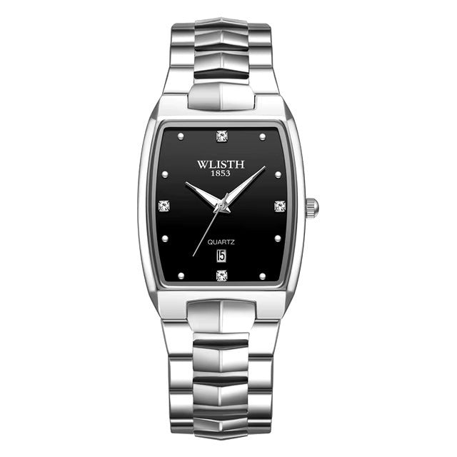 Sophisticated Couple's Watch with Elegant Square Design