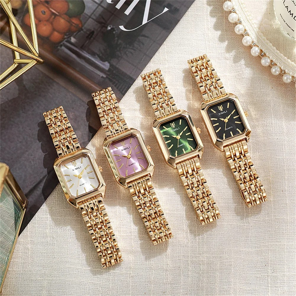 Classic Square Gold Quartz Watch