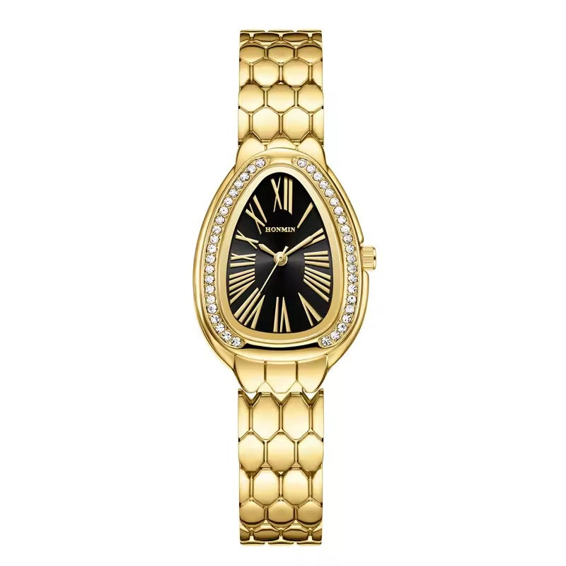Elegant Snake Stone Watch, Trendy and Sophisticated Accessory