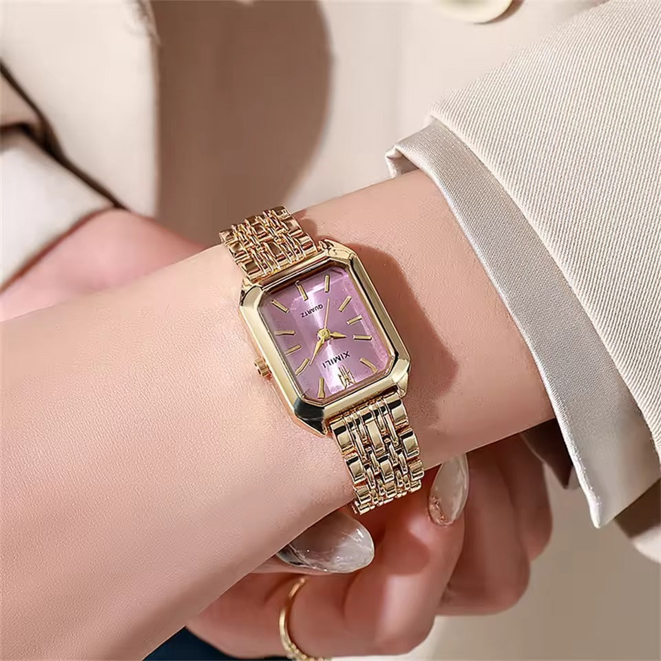 Classic Square Gold Quartz Watch