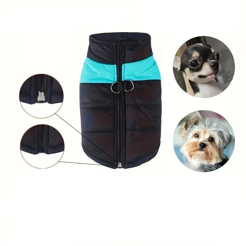 Waterproof Dog Coat with Back Zipper