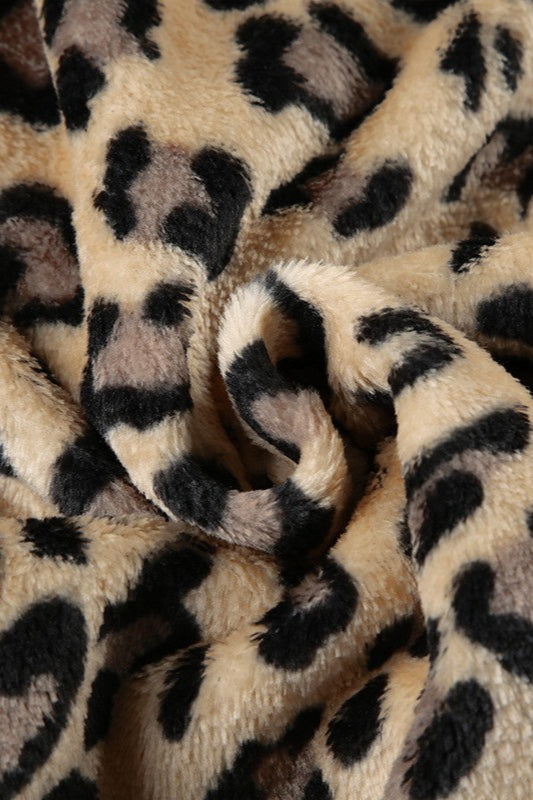 Sexy and Trendy Soft Polyester Leopard Print Coat