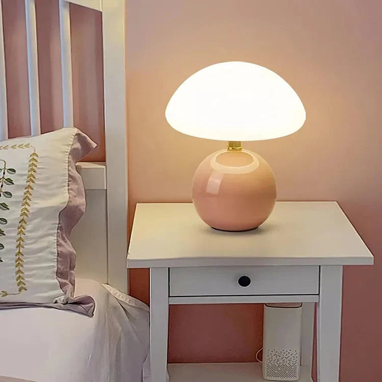 Elegant French Cream Mushroom Lamp for Stylish Lighting