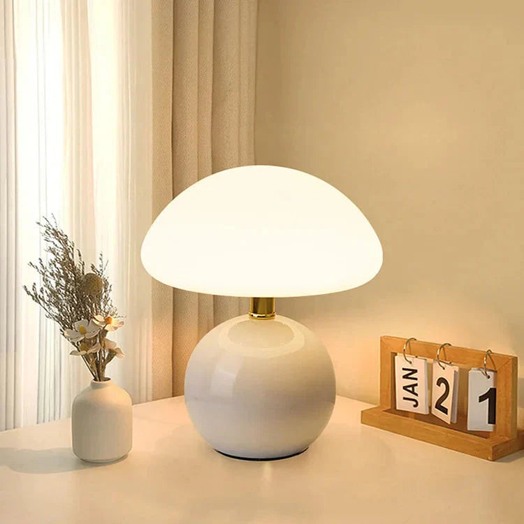 Elegant French Cream Mushroom Lamp for Stylish Lighting