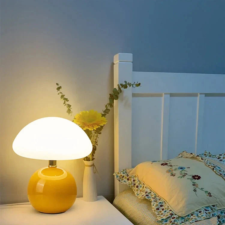 Elegant French Cream Mushroom Lamp for Stylish Lighting