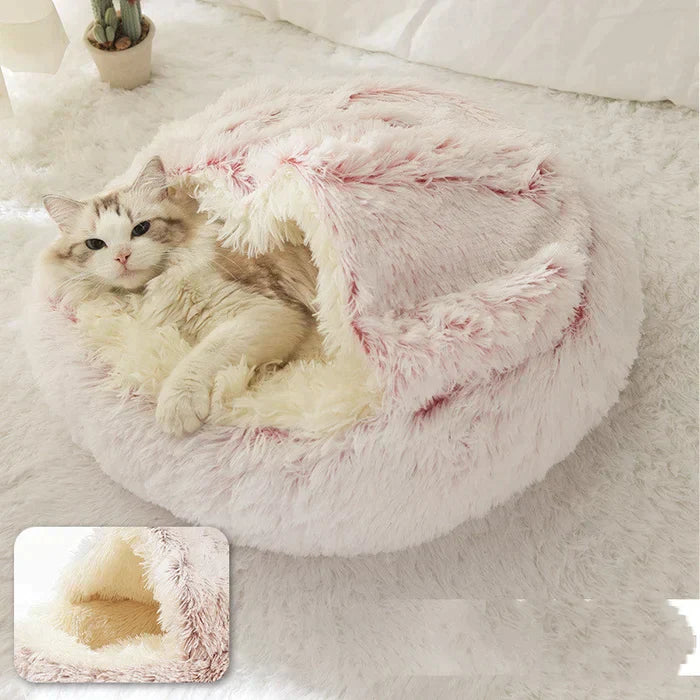 Comfortable and Safe Self-Heating Fleece Nest for Your Pet