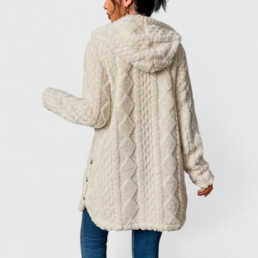 Elise - Cozy Plush Hooded Cardigan for Ultimate Comfort