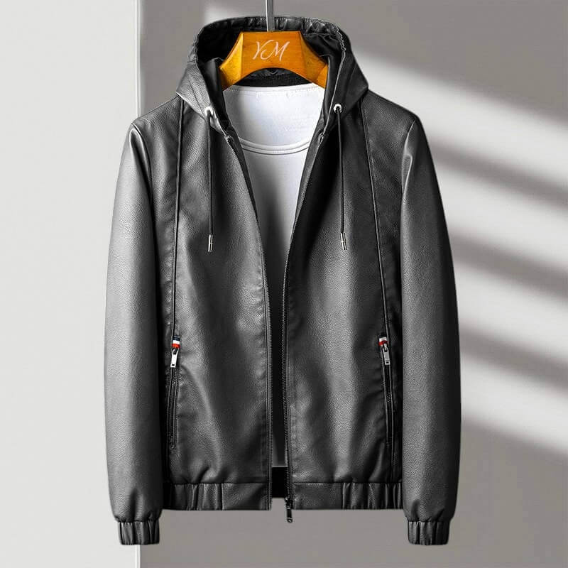 Aspen Hooded Leather Jacket for a Trendy and Elegant Style