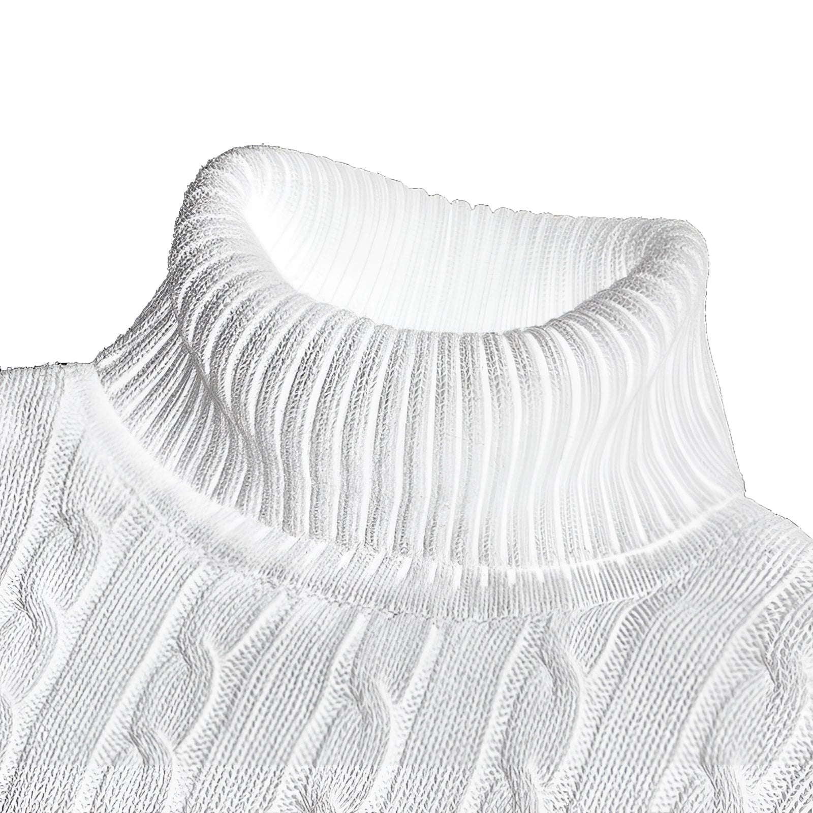 Henrik - Elegant cable-knit turtleneck sweater made of high-quality wool
