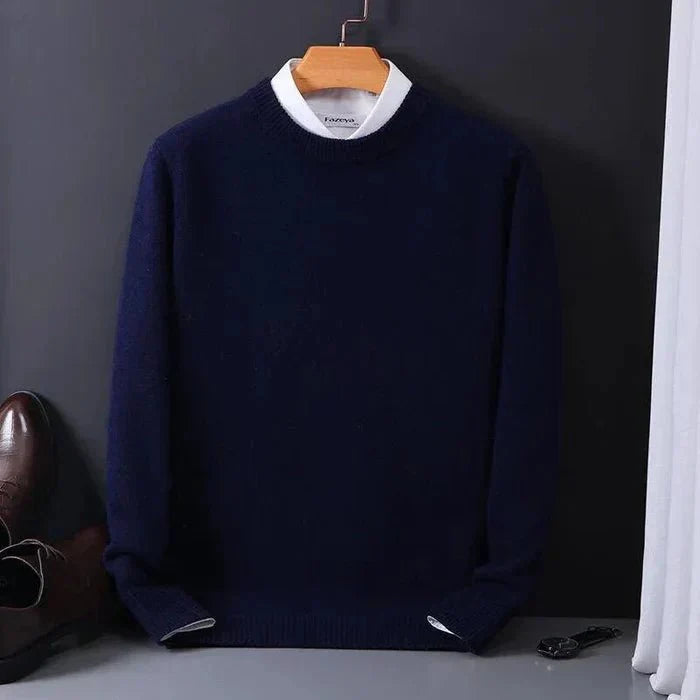 Henrik - Comfortable Basic Sweater with Round Neck