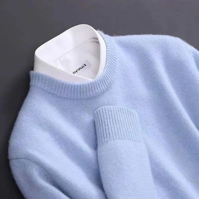 Henrik - Comfortable Basic Sweater with Round Neck