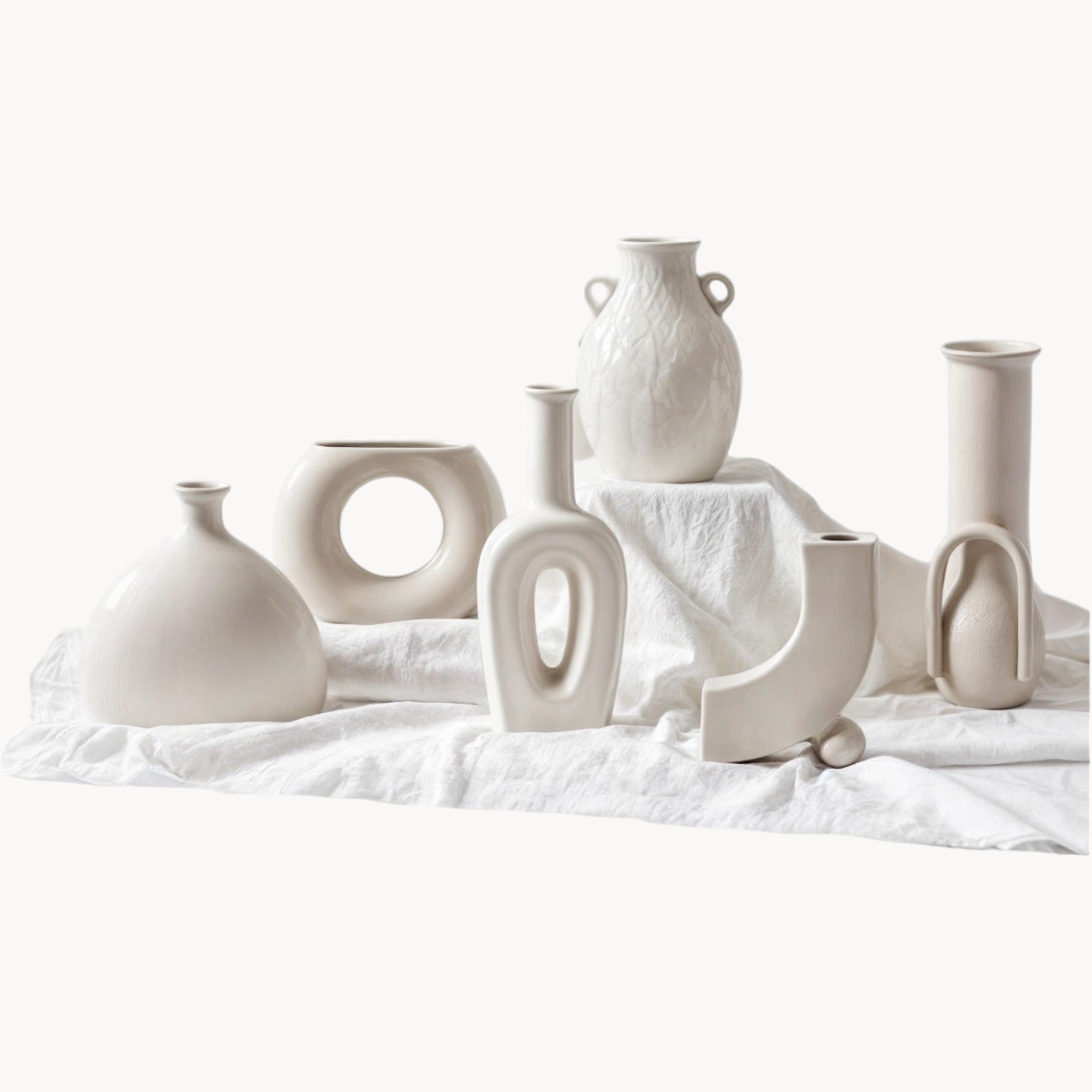 Handmade White Ceramic Vase