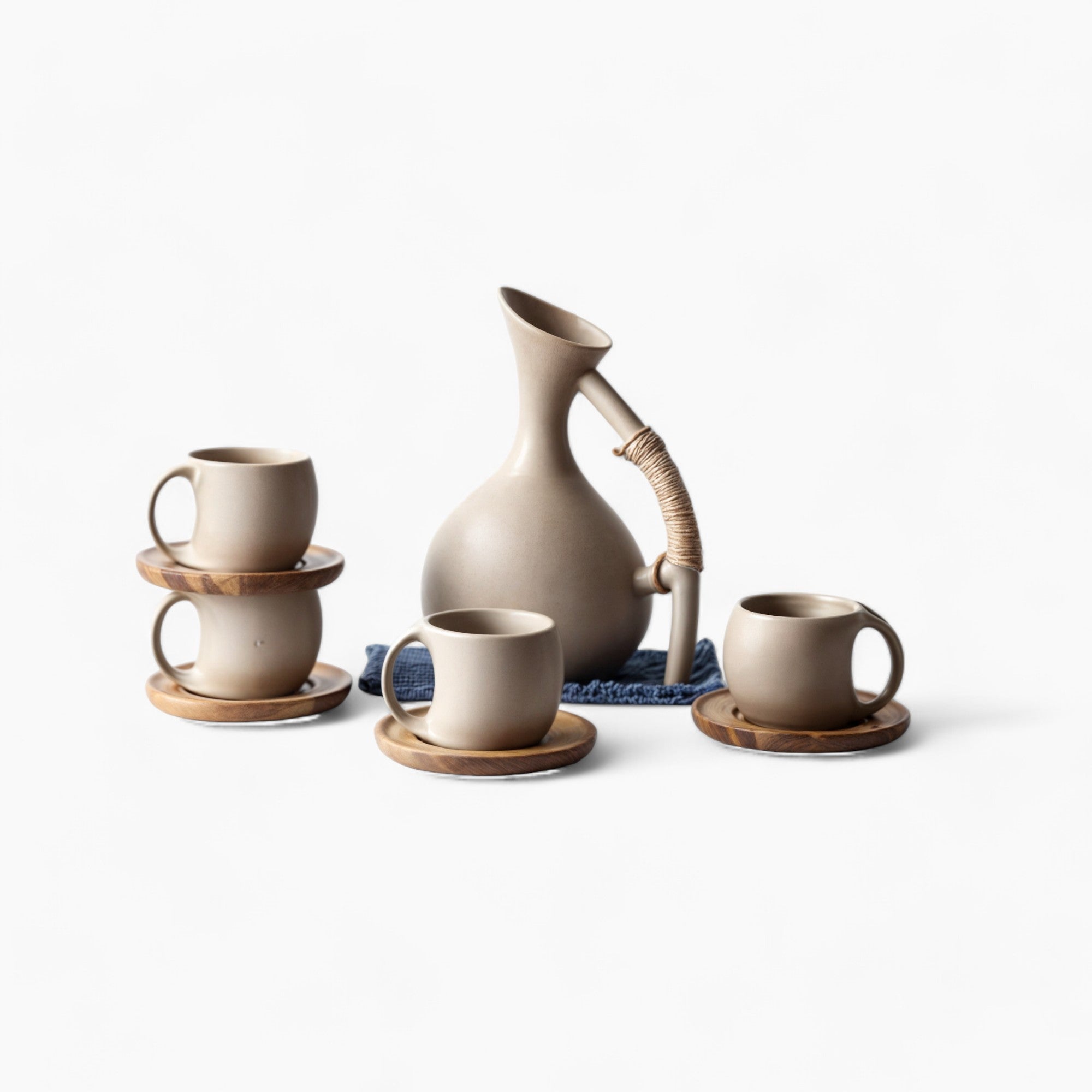 Handcrafted Ceramic Jugs | Elegant and Natural Drinking Tableware