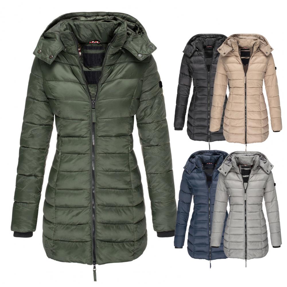Special Thick and Warm Slim Fit Winter Coat with Hood for Women - Comfortable Fit - Belle Couture - Ideal for Cold Winter Days