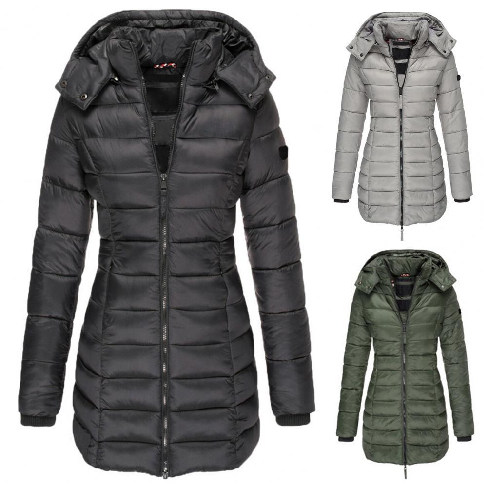 Special Thick and Warm Slim Fit Winter Coat with Hood for Women - Comfortable Fit - Belle Couture - Ideal for Cold Winter Days