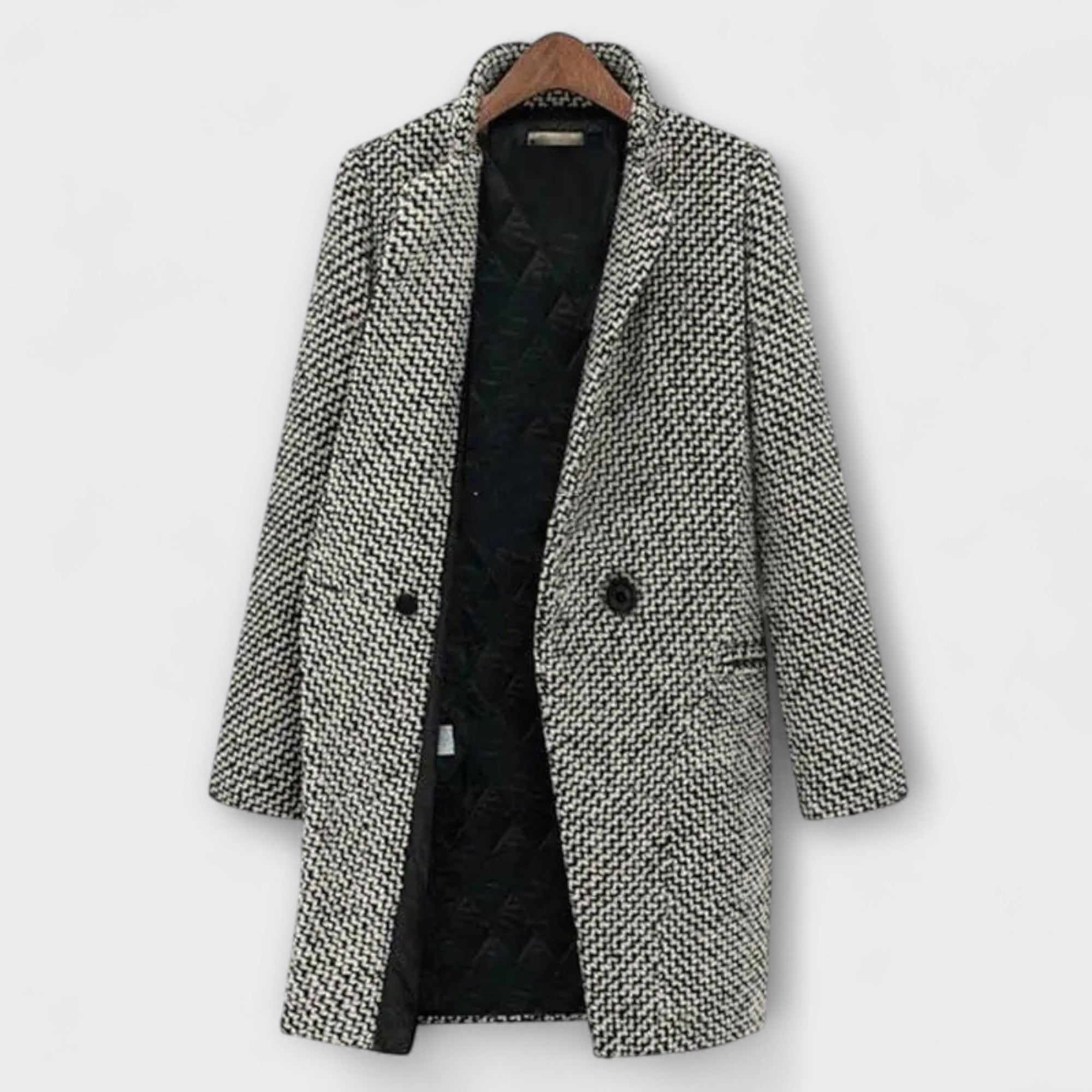 Annette – Timeless Heritage Houndstooth Coat for Classic Elegance