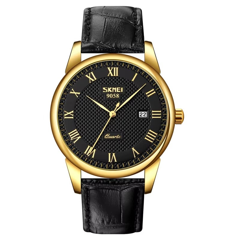 Couple's Watch Set Made of Elegant Leather – Stylish Connection in Timeless Beauty