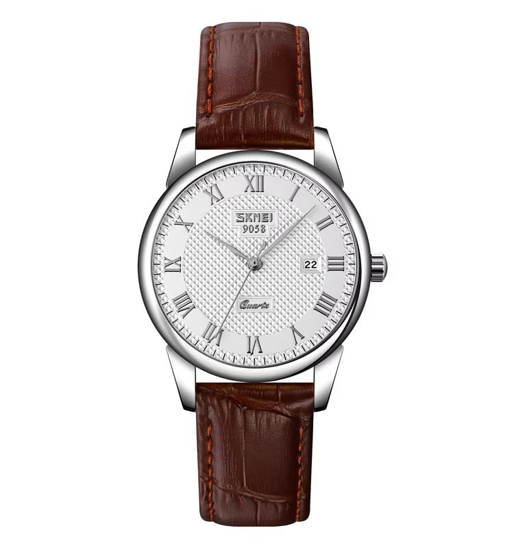 Couple's Watch Set Made of Elegant Leather – Stylish Connection in Timeless Beauty