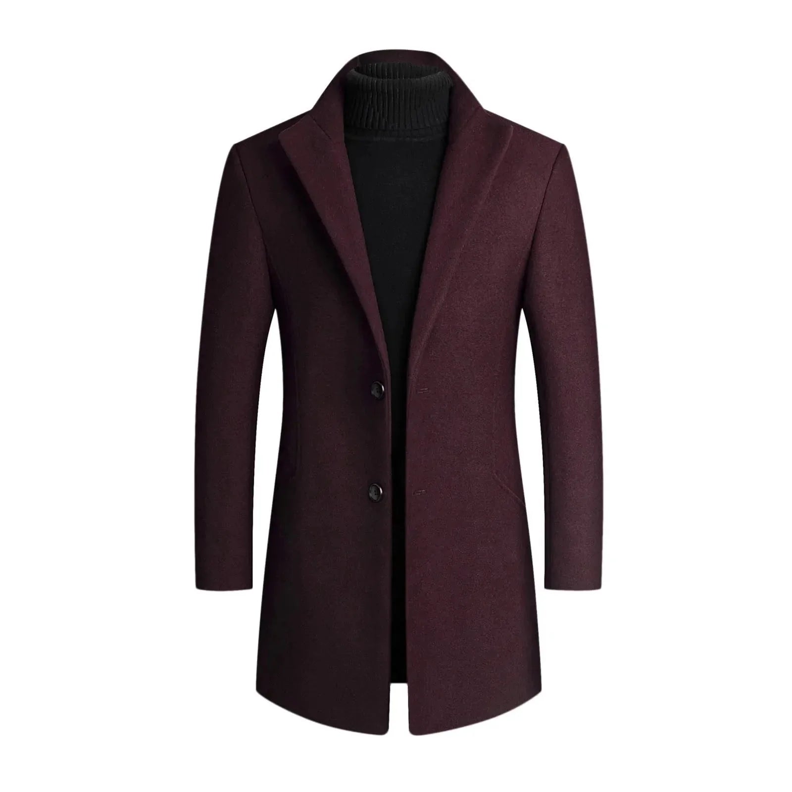 Jonas – Elegant fitted coat with stylish two-button closure